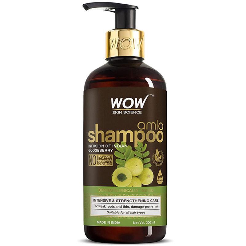 wow skin science amla shampoo for weak roots & thin damage prone hair