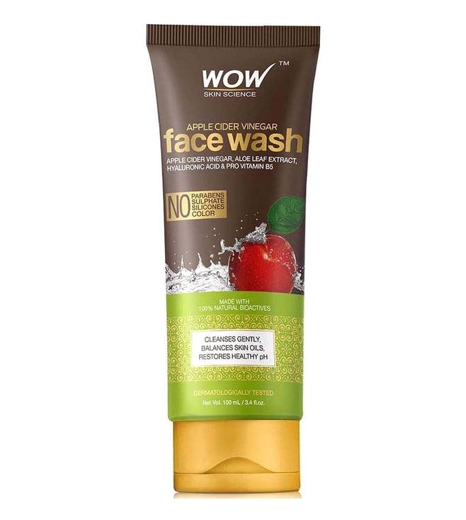 wow skin science apple cider vinegar face wash - 100 ml tube