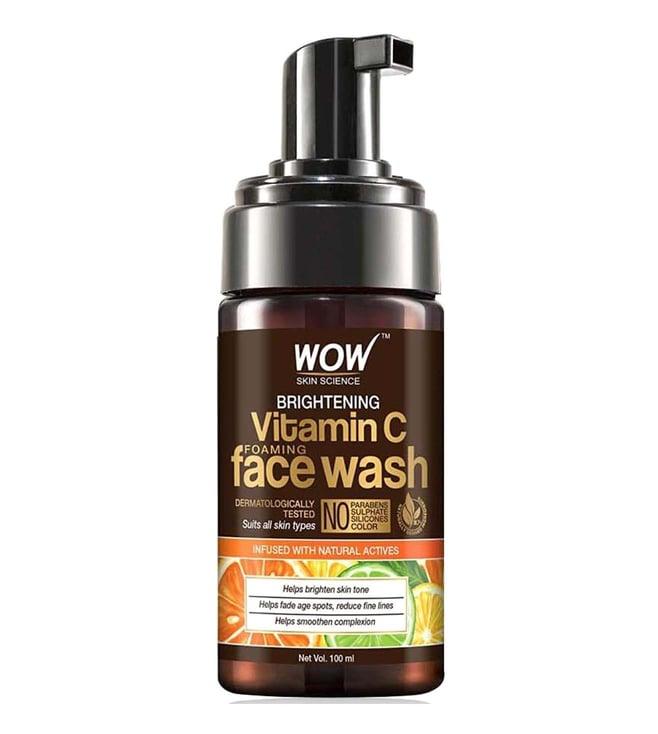 wow skin science brightening vitamin c foaming face wash - 100 ml