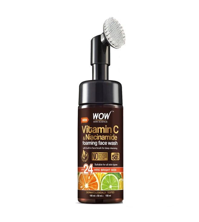 wow skin science brightening vitamin c foaming face wash - 150 ml