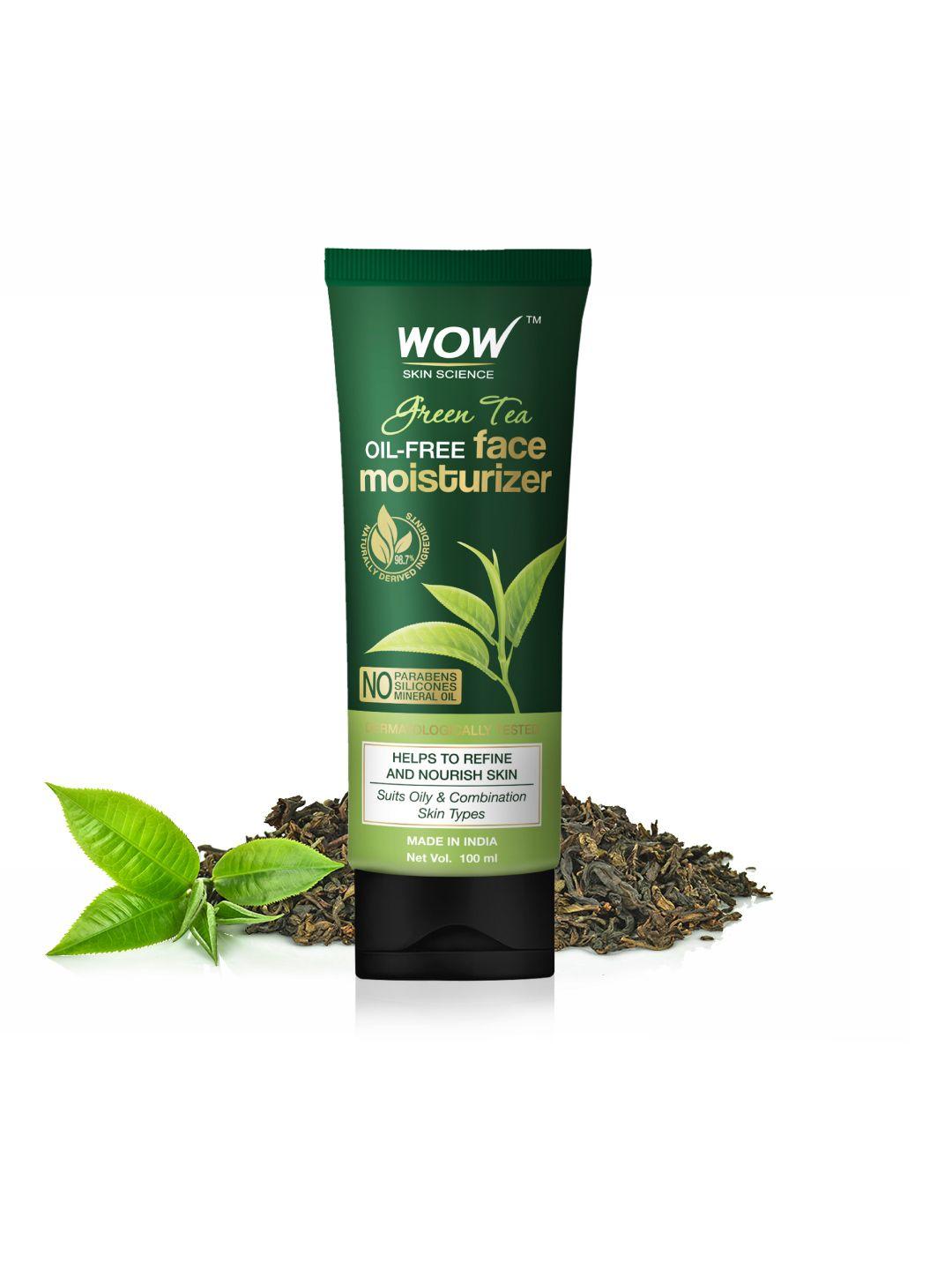 wow skin science brown green tea face moisturizer - 100 ml
