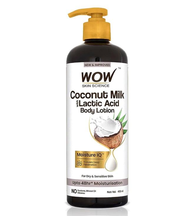 wow skin science coconut milk with lactic acid body lotion - 400 ml