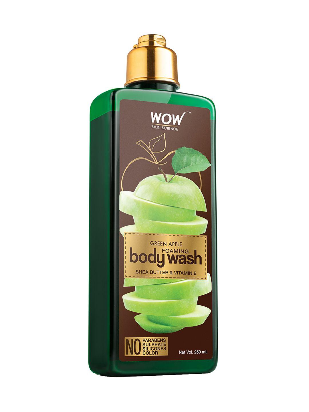 wow skin science green apple foaming body wash 250ml