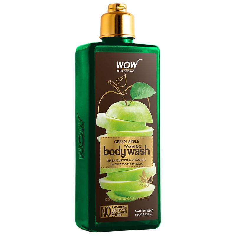 wow skin science green apple foaming body wash