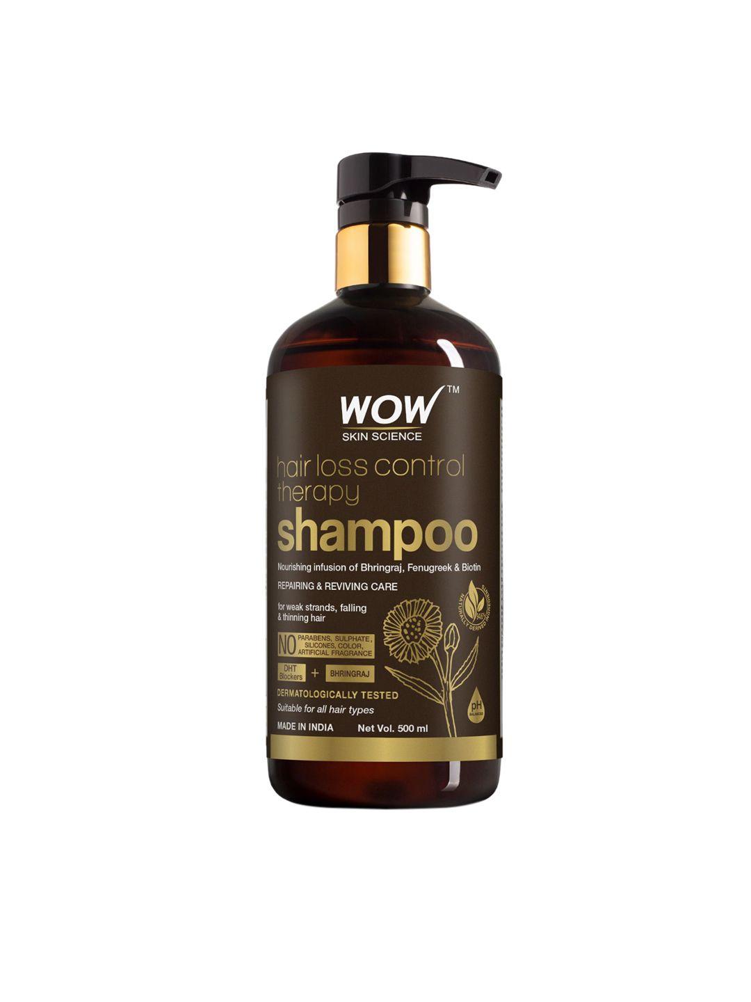 wow skin science hair loss control therapy shampoo - 500 ml