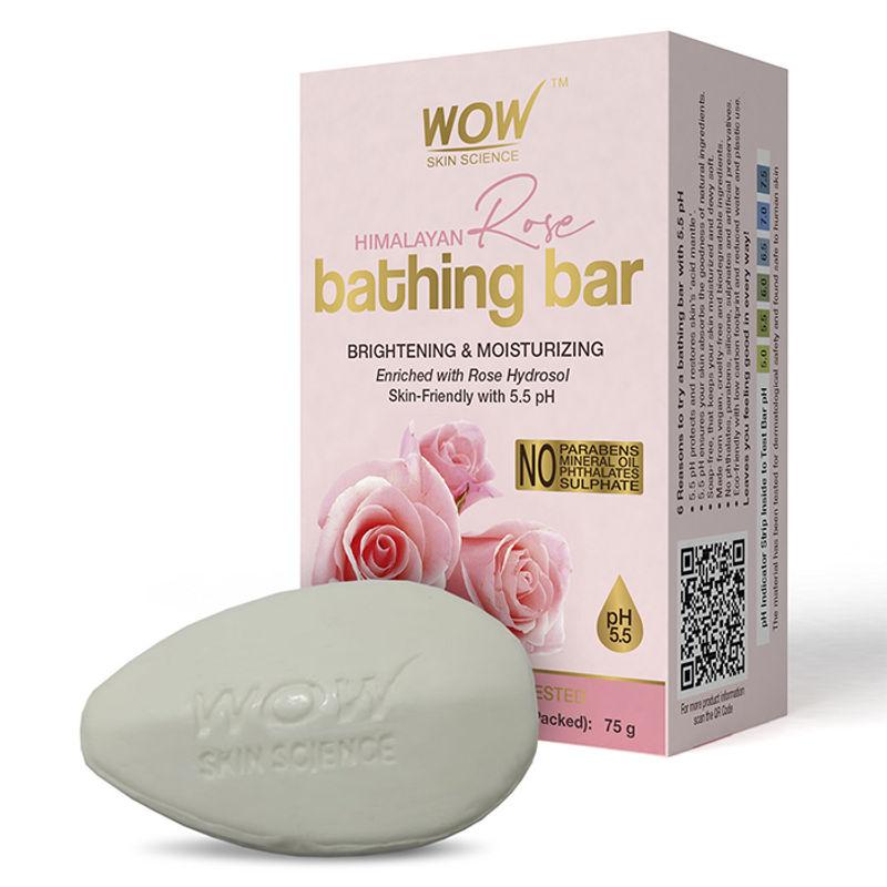 wow skin science himalayan rose bathing bar -y with 5.5 ph