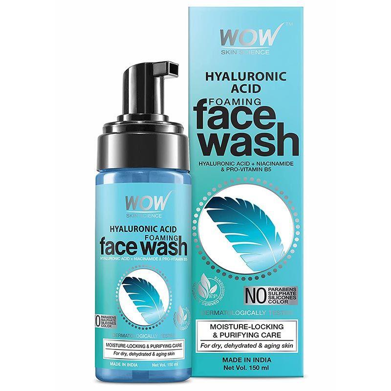 wow skin science hyaluronic acid foaming face wash
