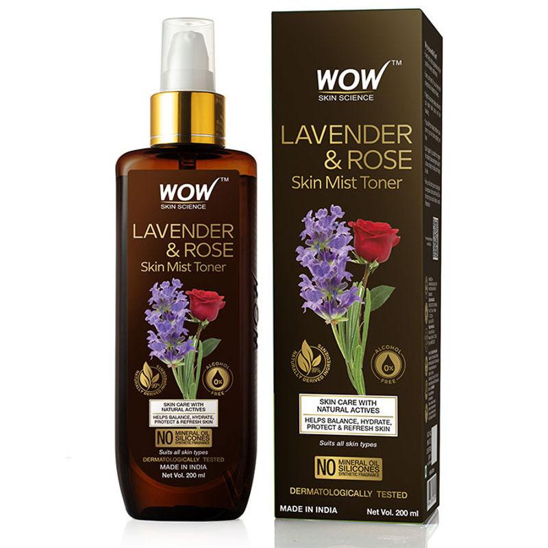 wow skin science lavender & rose skin mist toner no paraben sulphate free