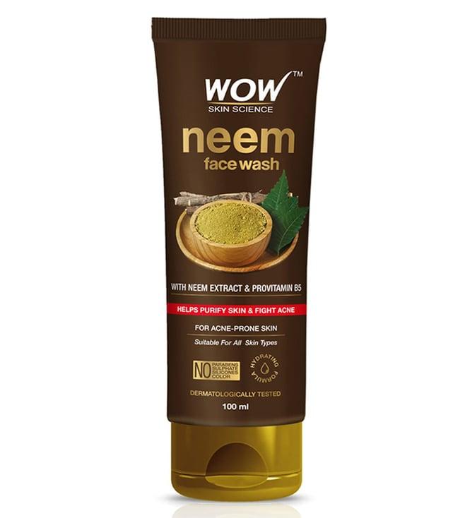 wow skin science neem face wash - 100 ml