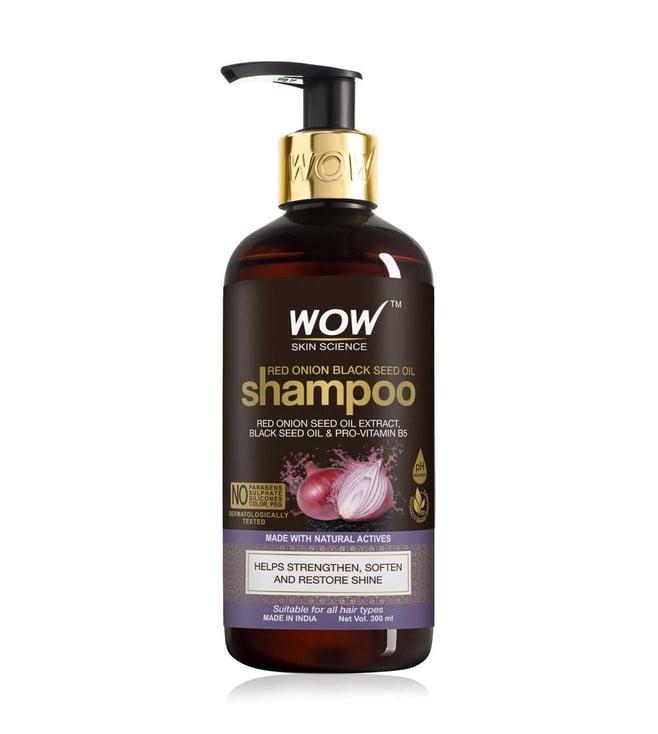 wow skin science onion black seed oil shampoo - 300 ml