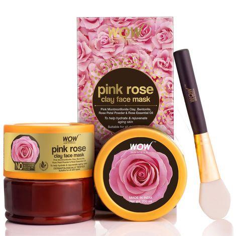 wow skin science pink rose clay face mask (200 ml)