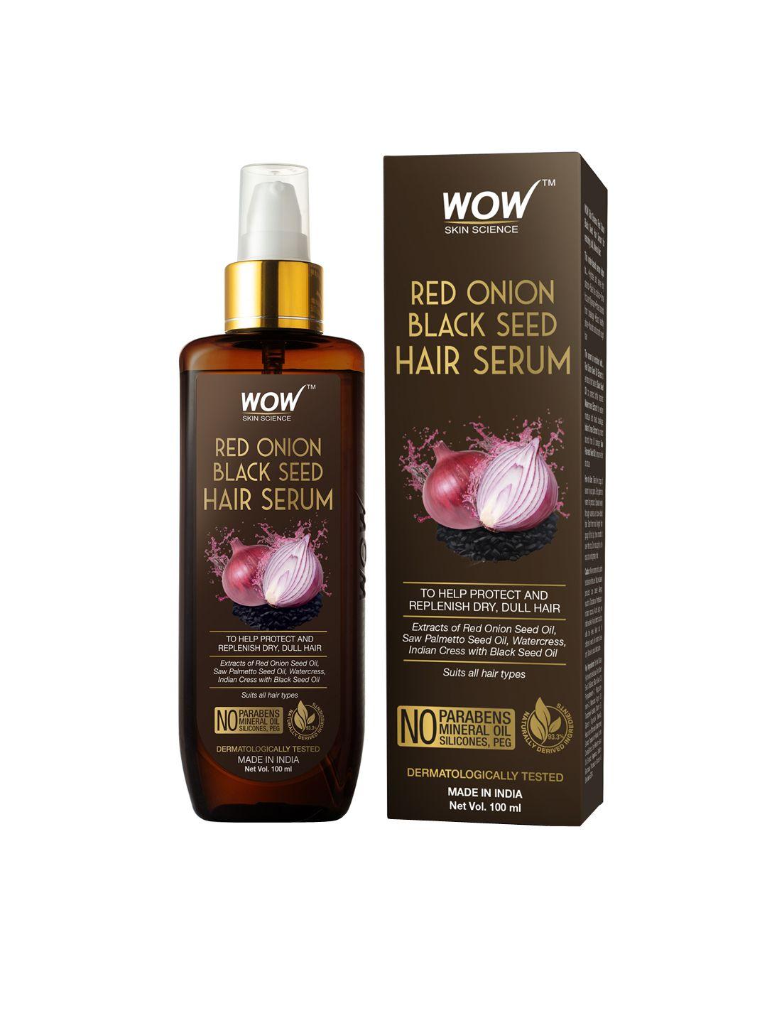 wow skin science red onion black seed hair serum - 100 ml