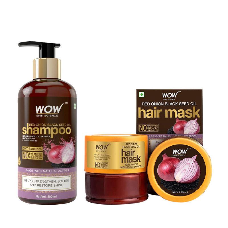 wow skin science red onion black seed oil & mask