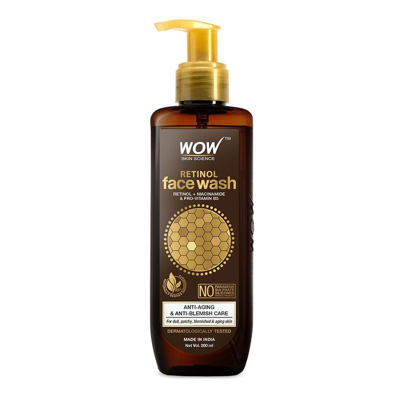 wow skin science retinol face wash for fine lines