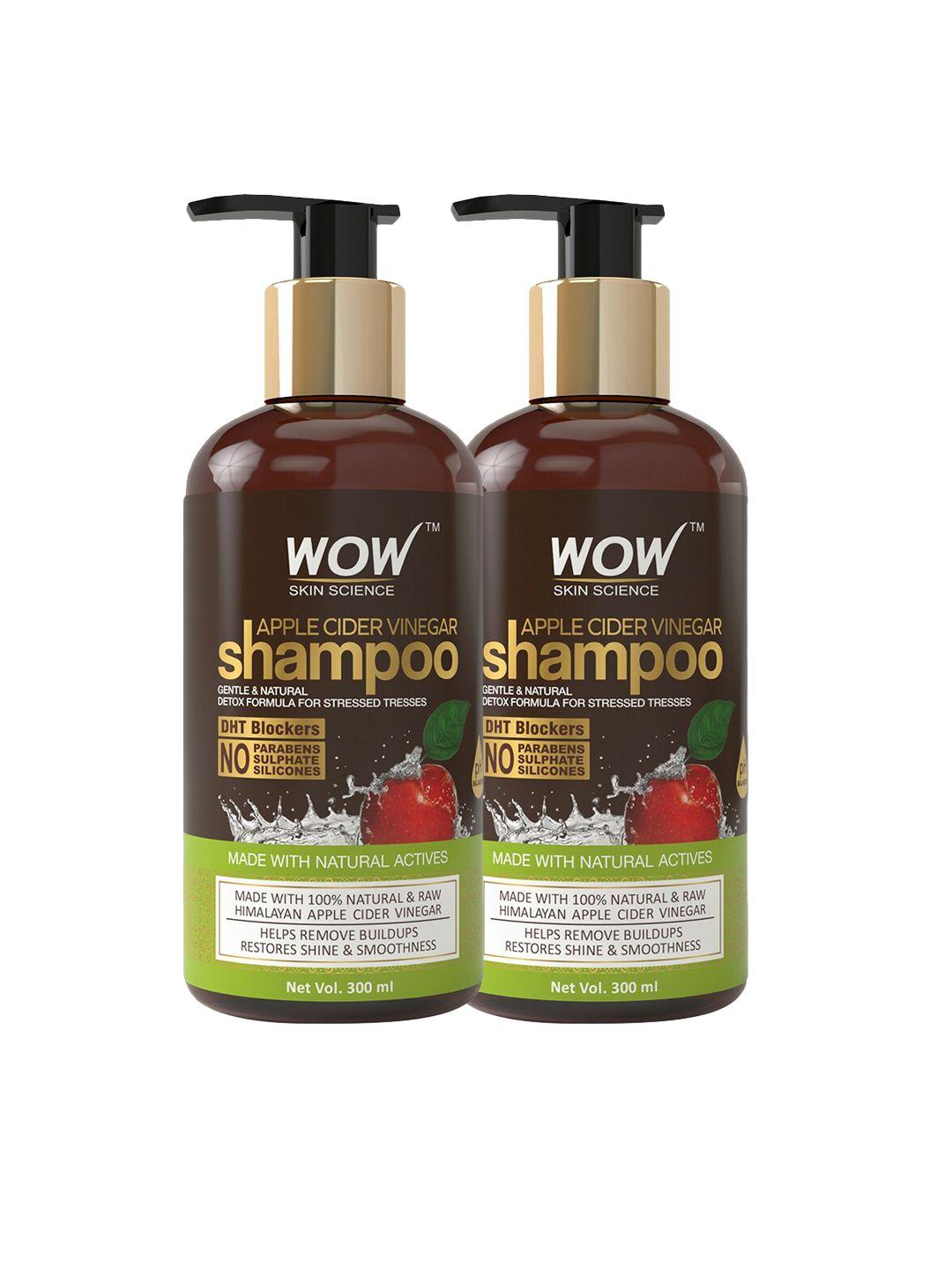 wow skin science set of 2 apple cider vinegar shampoo