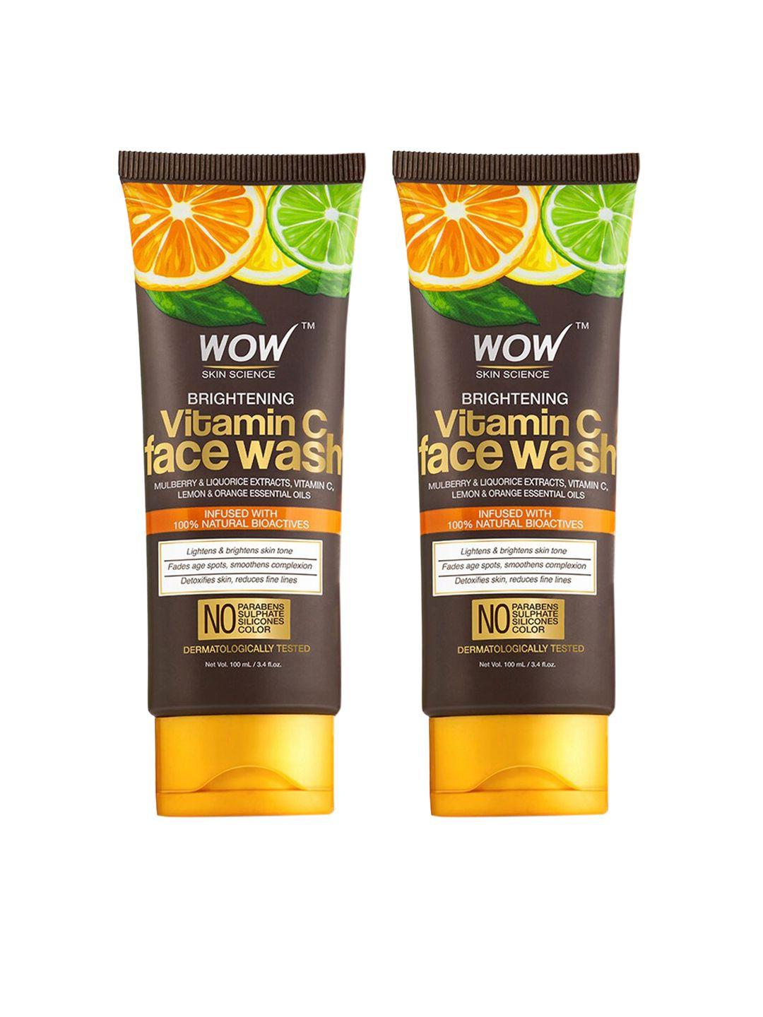 wow skin science set of 2 brightening vitamin c face wash