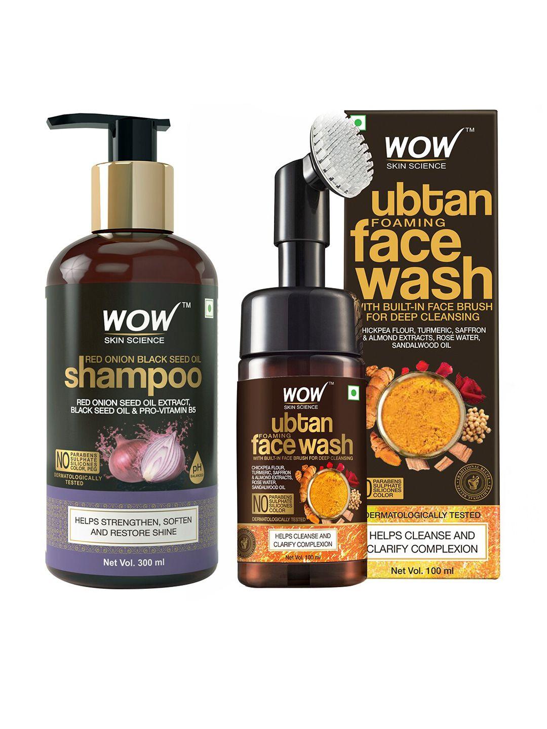 wow skin science set of shampoo & face wash