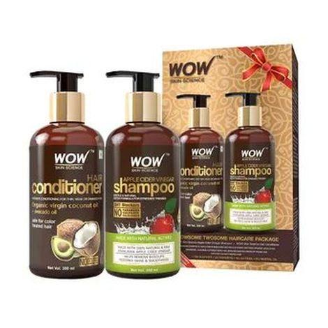 wow skin science wowsome twosome hair care package (600 ml)