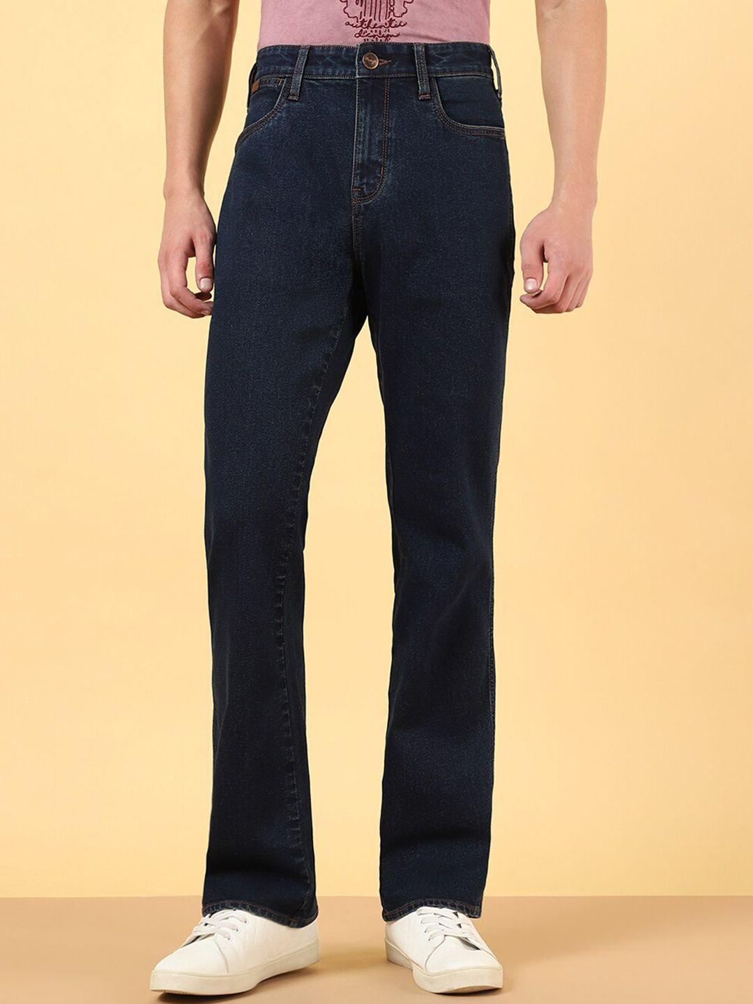 wrangler men mid-rise bootcut stretchable cotton jeans