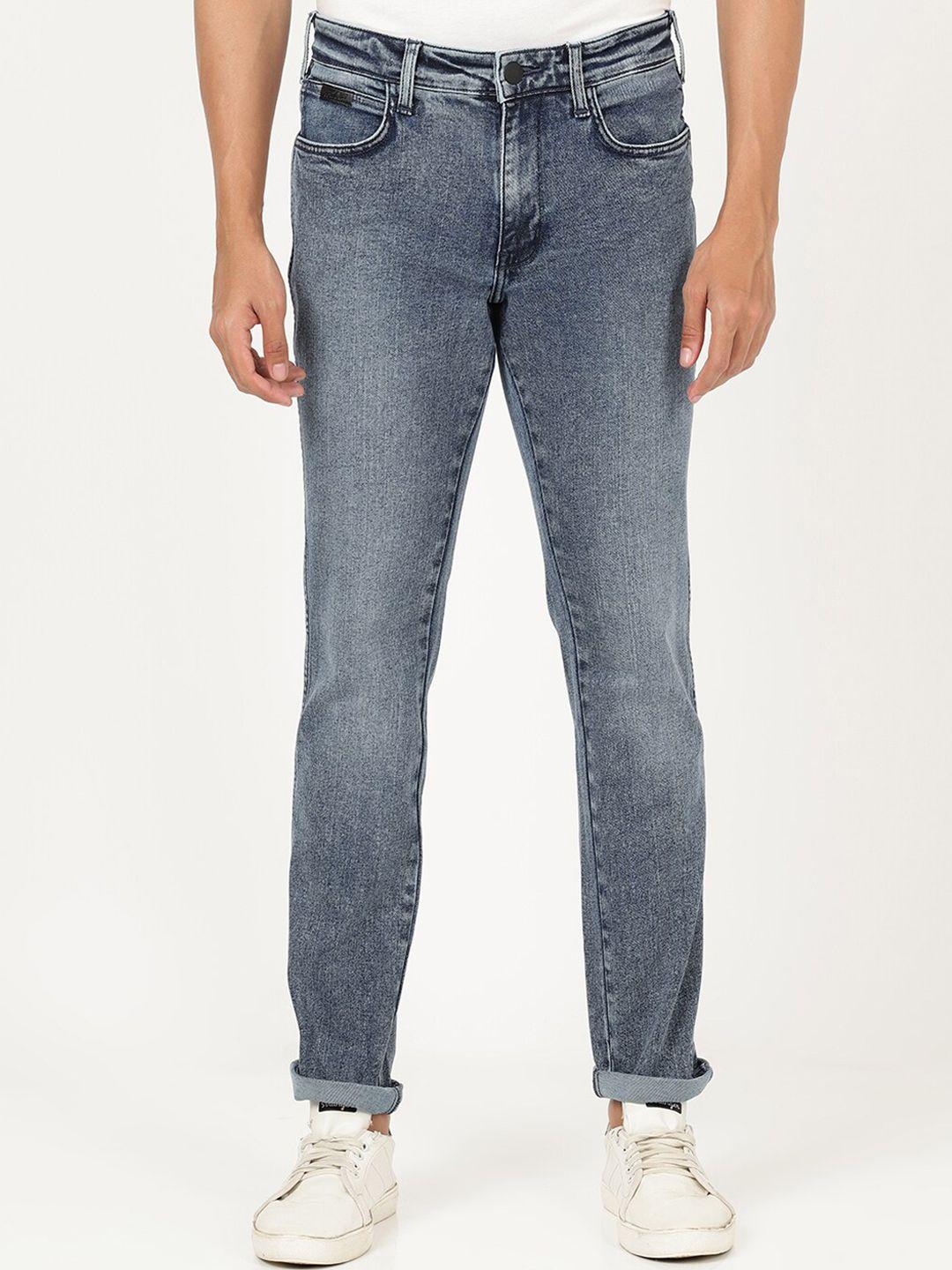 wrangler men millard straight fit heavy fade stretchable jeans
