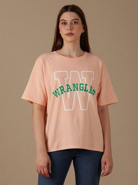 wrangler peach graphic t-shirt