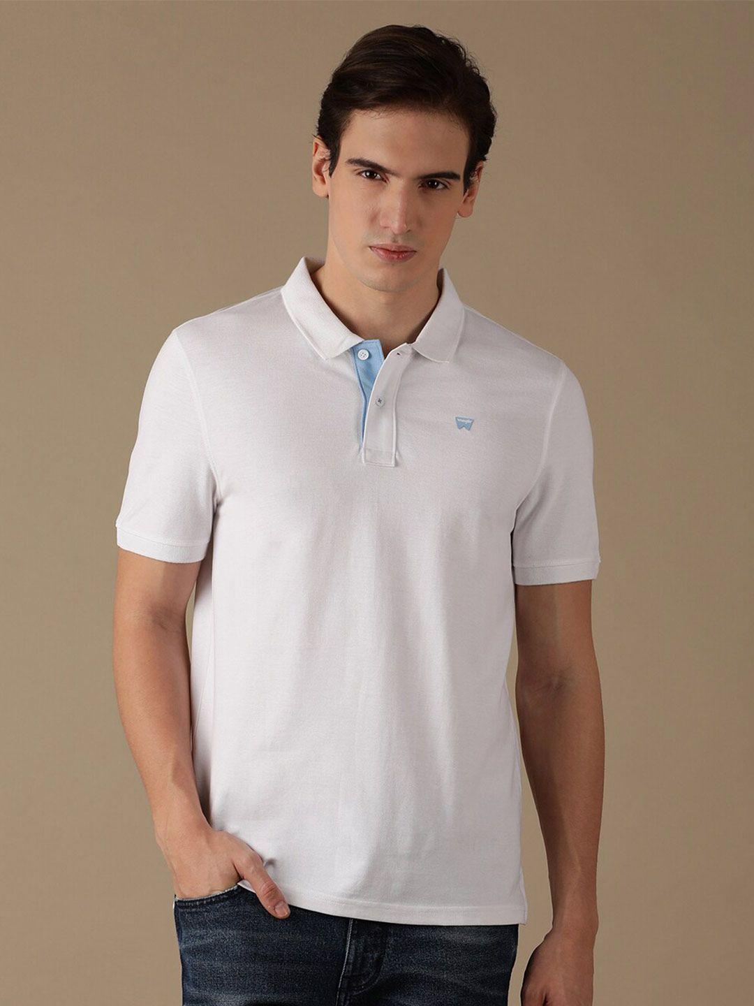 wrangler polo collar cotton t-shirt