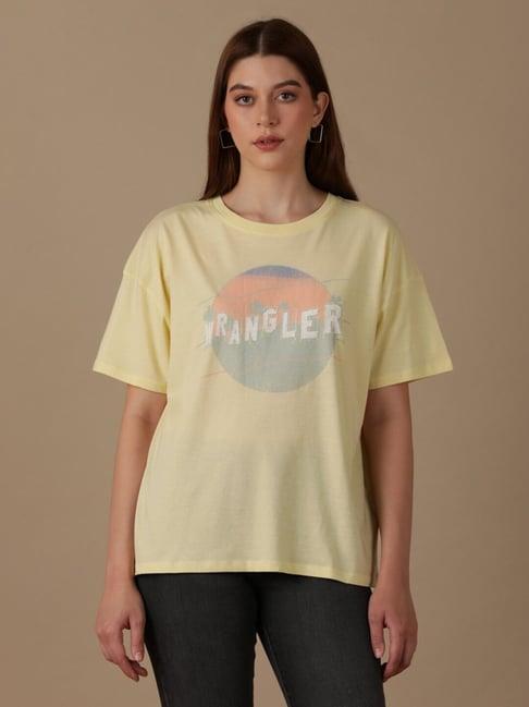 wrangler beige graphic t-shirt