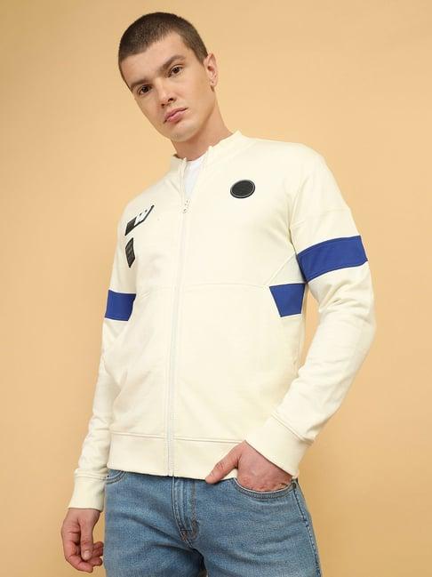 wrangler beige regular fit high neck sweatshirt