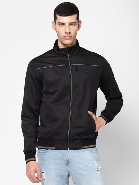 wrangler black regular fit jacket