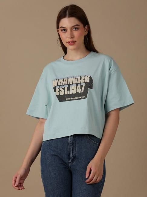 wrangler blue graphic t-shirt