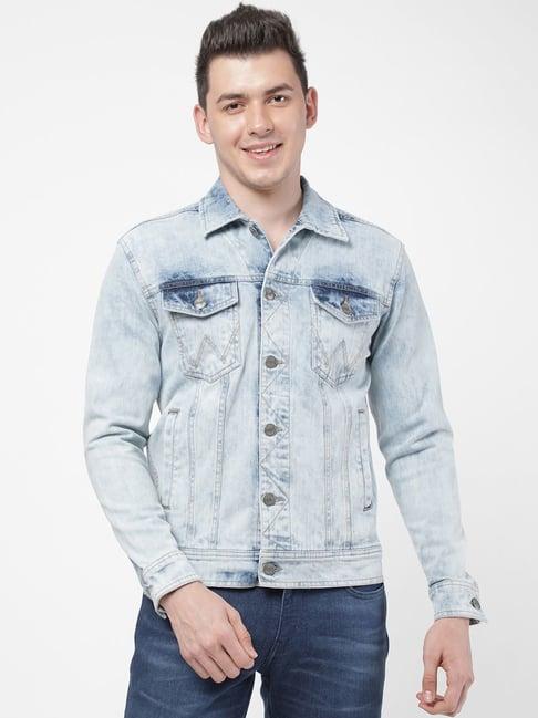 wrangler blue regular fit denim jacket