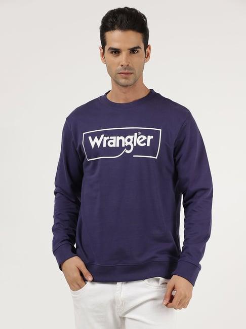 wrangler blue ribbon regular fit printed sweatshirt