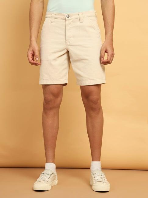 wrangler casey jones beige relaxed fit cotton carpenter shorts