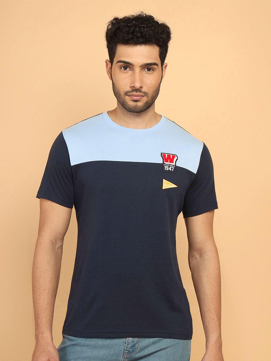 wrangler colourblocked pure cotton t-shirt