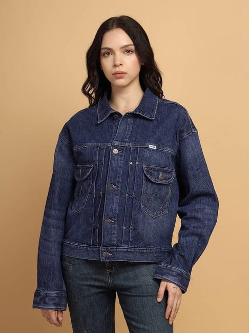 wrangler dark blue denim jacket