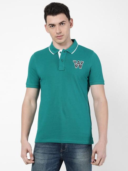wrangler green polo t-shirt