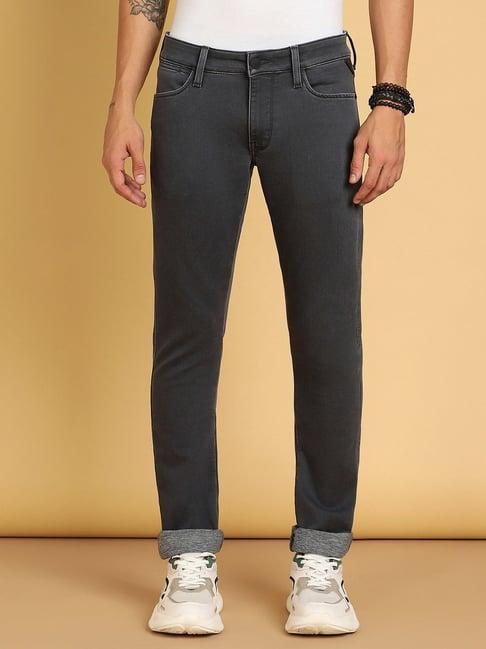 wrangler grey rinse skinny fit jeans