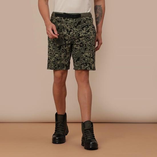 wrangler men atg camouflage printed shorts