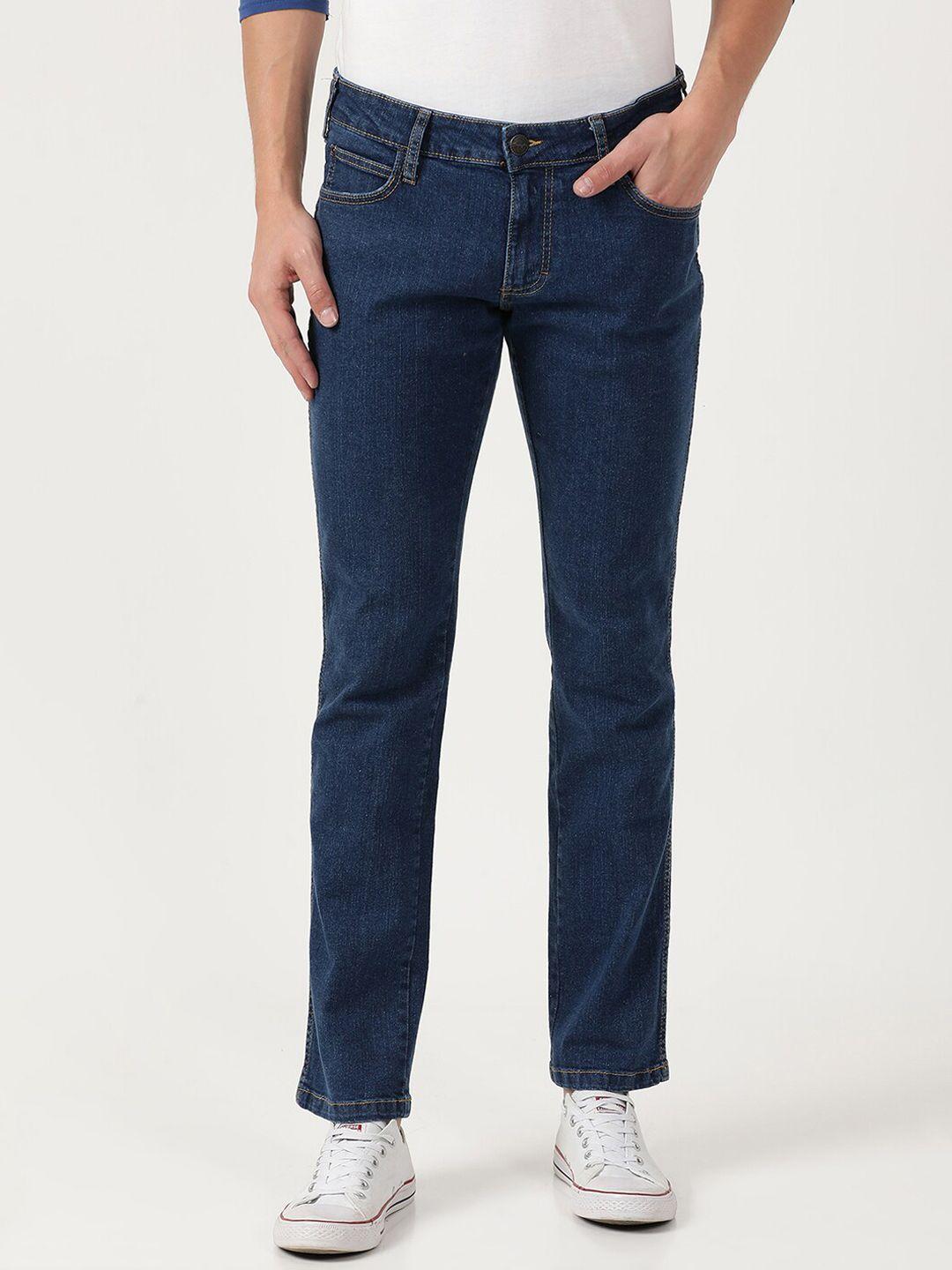 wrangler men blue skanders slim fit stretchable cotton jeans