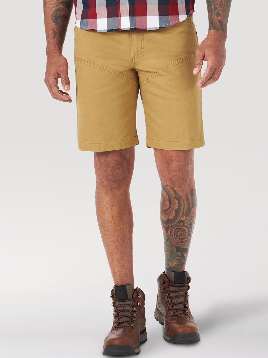 wrangler men mid-rise cotton sports shorts
