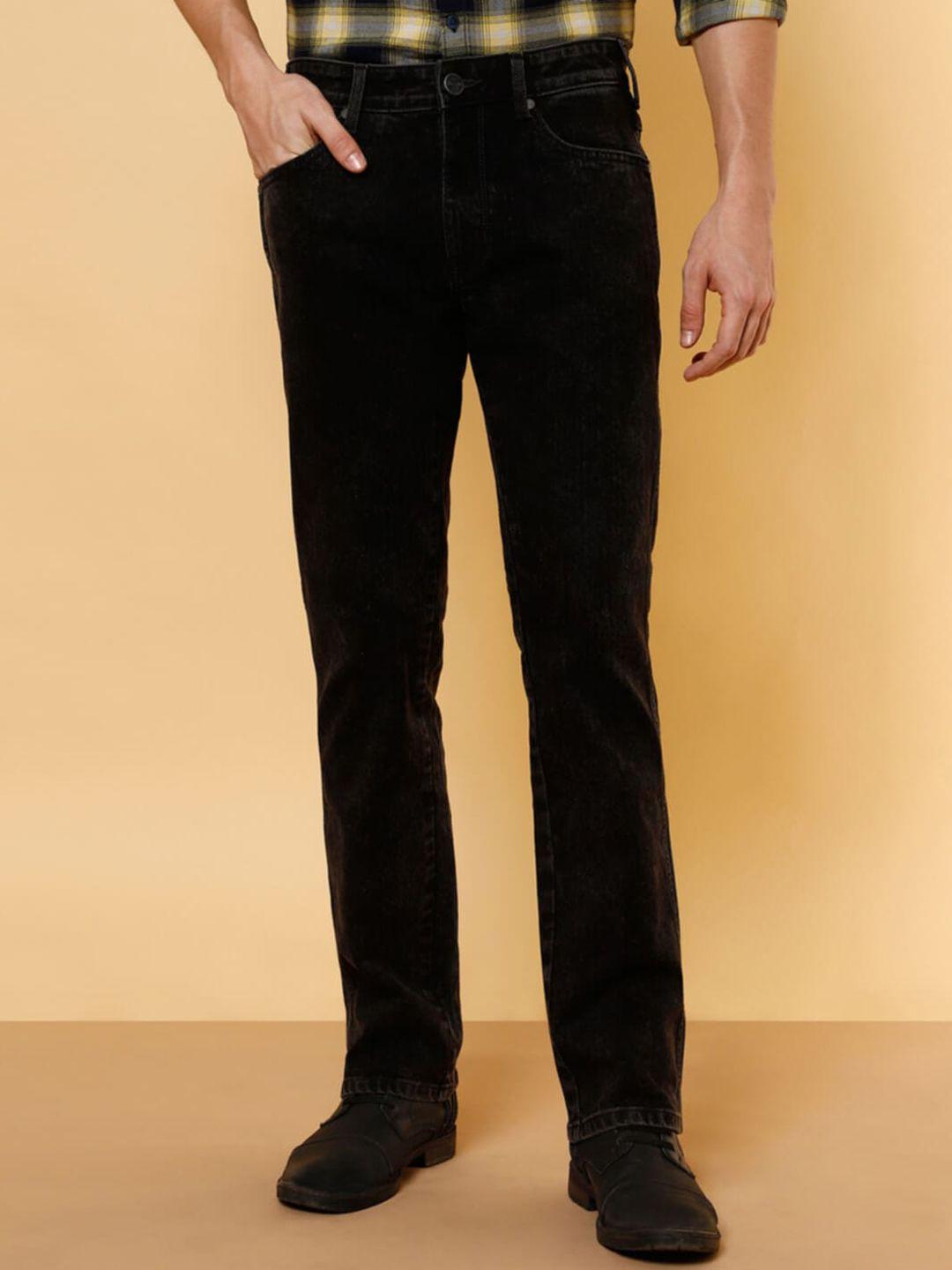 wrangler men millard straight fit mid-rise stretchable cotton jeans