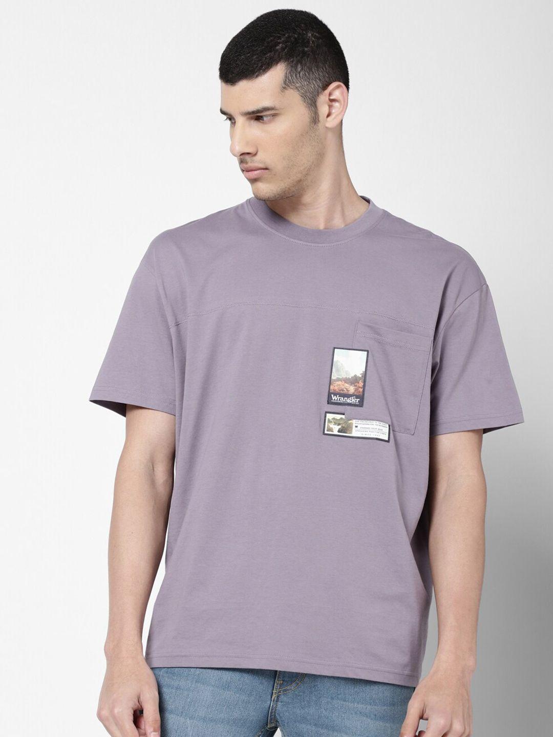 wrangler men purple t-shirt