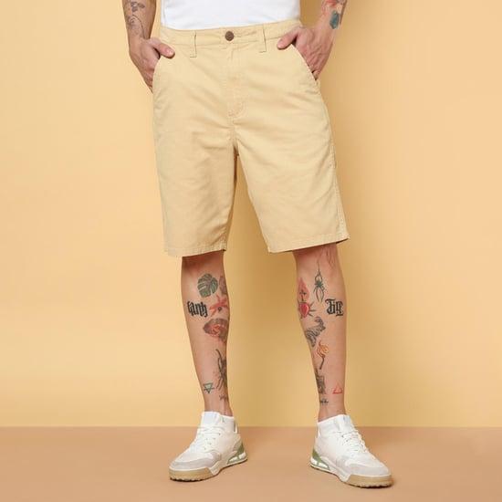 wrangler men solid casey regular fit chino shorts