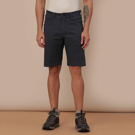 wrangler men solid regular fit shorts