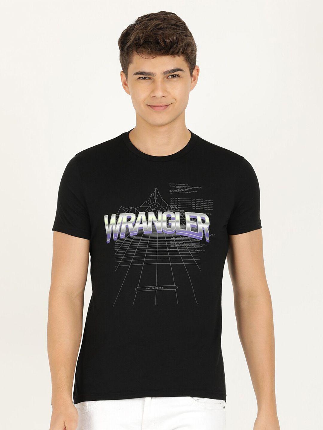 wrangler men typography printed cotton t-shirt