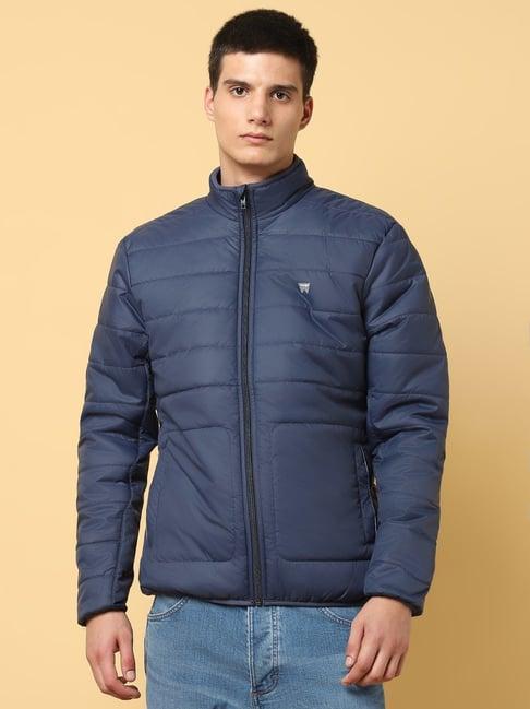 wrangler navy regular fit jacket