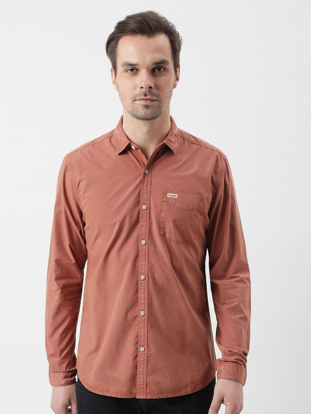 wrangler opaque cotton casual shirt