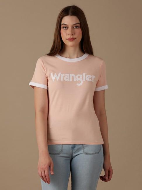 wrangler peach graphic t-shirt