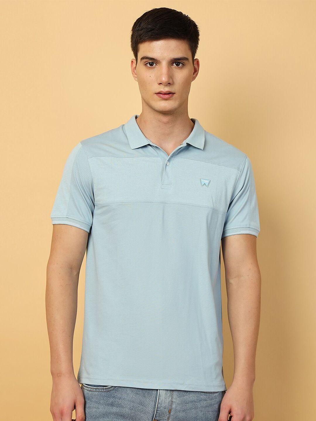 wrangler polo collar cotton t-shirt