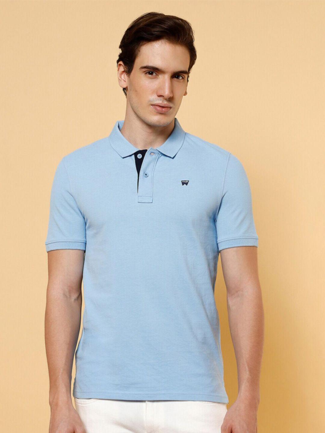 wrangler polo collar short sleeves cotton t-shirt